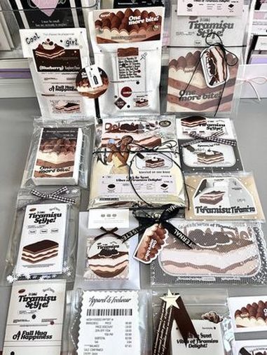 沉浸式打包|提拉米苏蛋糕主题打包 小卡 打包视频 aespa 打包 追星