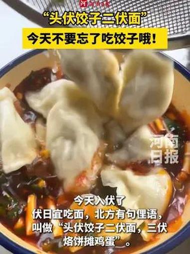 入伏后不要贪吃寒凉食物 今天别忘了吃饺子!咱河南有讲究 你吃饺子了吗   三伏天已连续10