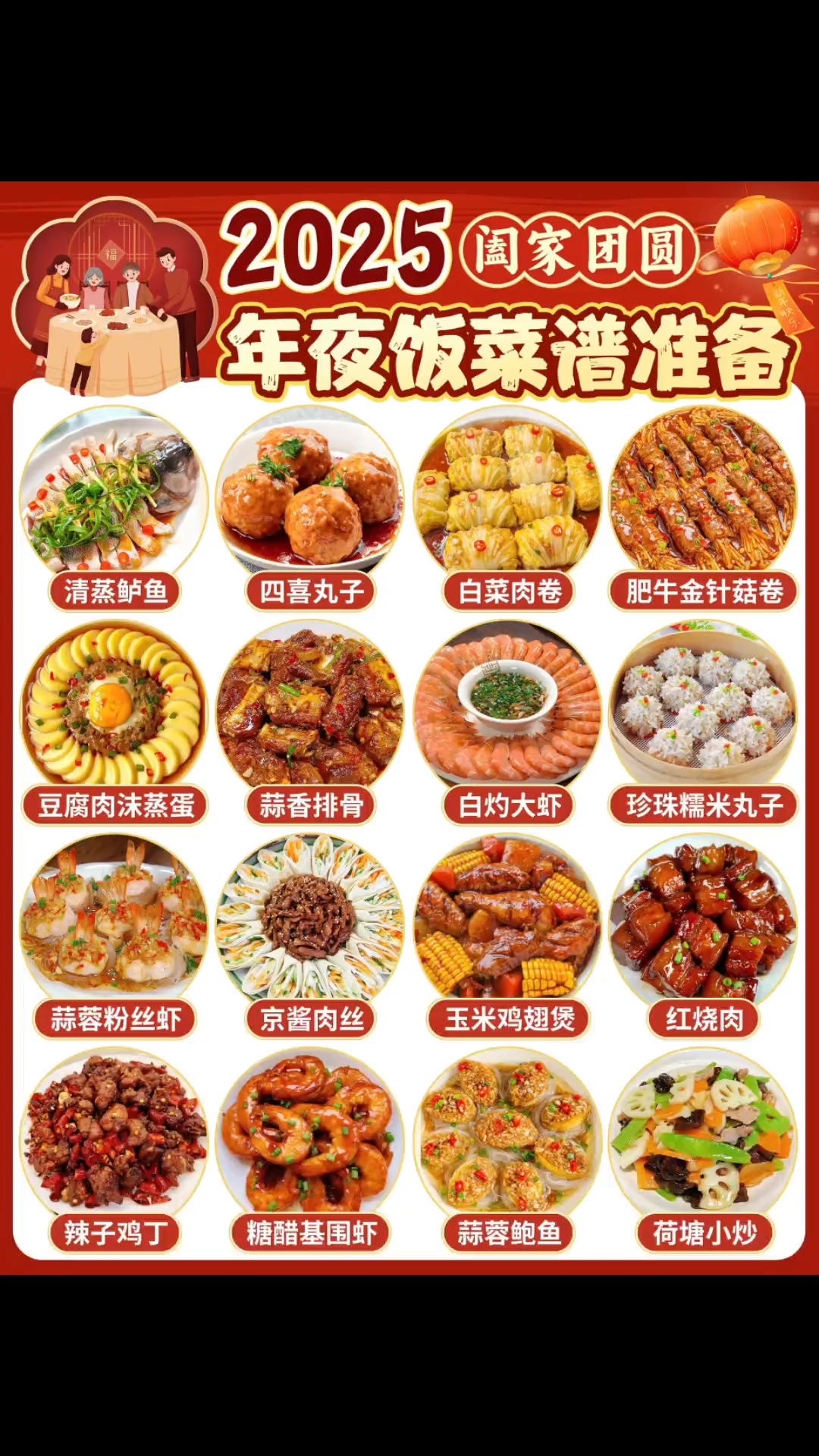 备战2025年夜饭新年好寓意家常菜附教程