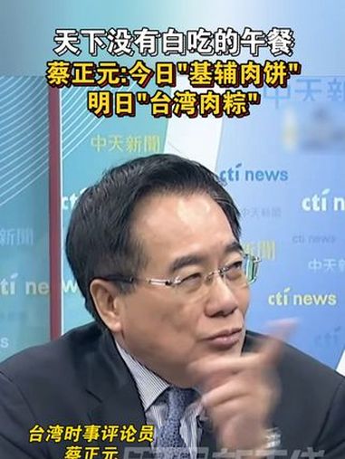 天下没有白吃的午餐 蔡正元:今日“基辅肉饼” 明日“台湾肉粽” 海峡新干线 台湾
