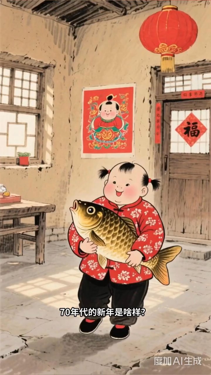 70年代年画里的新年,红彤彤的喜庆记忆