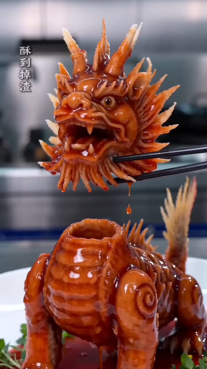 酥到掉渣的糖醋立体狮子鱼，外酥里嫩