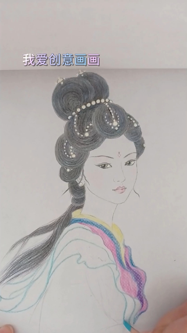 创意手绘唯美古风人物，清丽出尘的小龙女