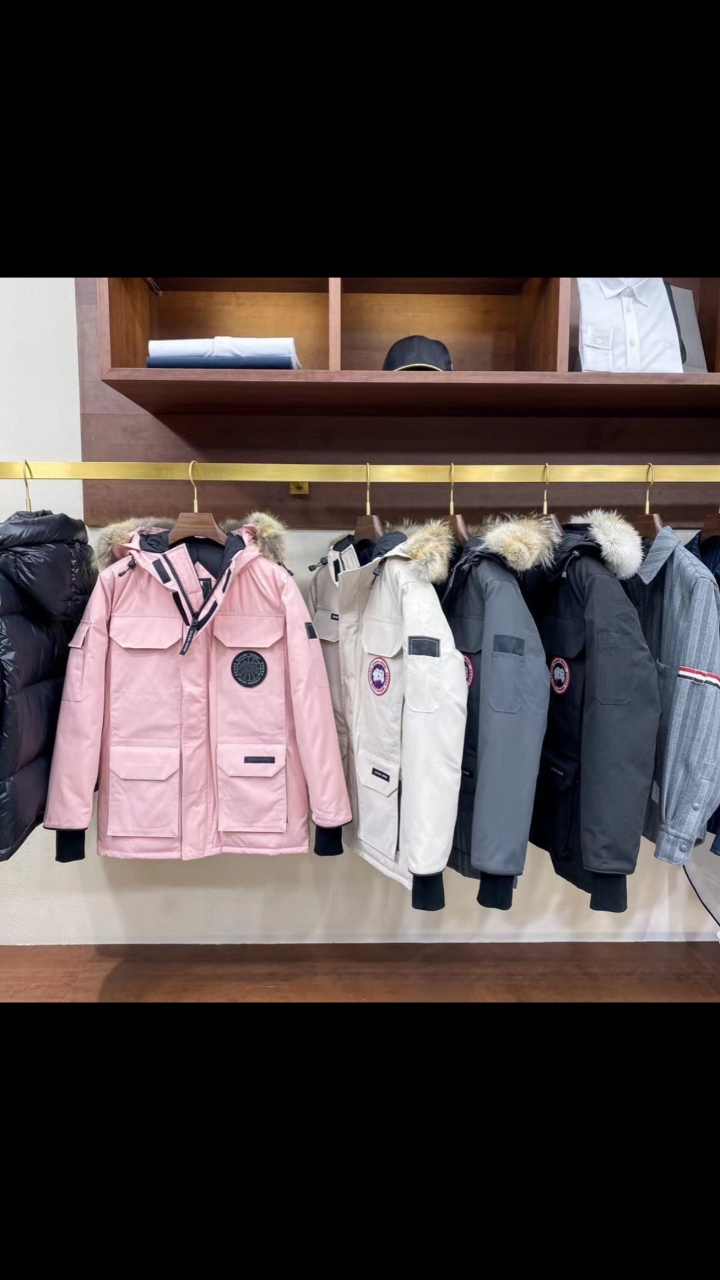 鹅08远征系列多口袋防水羽绒派克大衣,情侣款