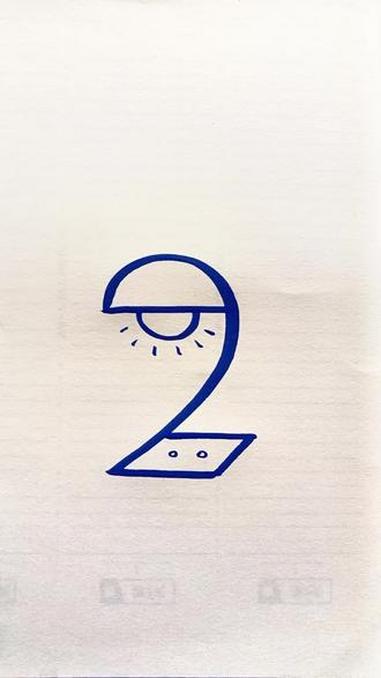 用数字2画台灯，简单又有趣，快试试吧#简笔画 #一起学画画 #儿童简笔画 #亲子时光 #简