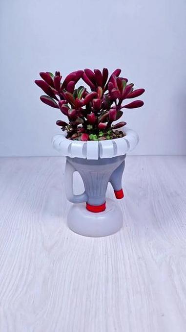酱油瓶也能做出好看的花盆 废物利用 手工花盆 变废为宝 手工制作