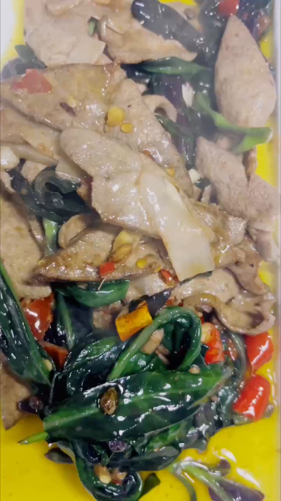 猪肝炒血皮菜