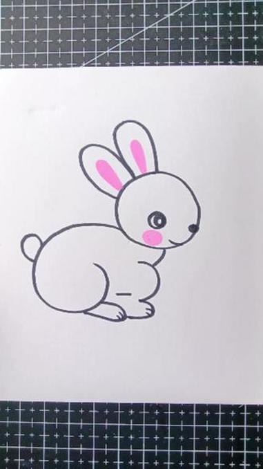 简单几笔画小兔子#小兔子简笔画 #简笔画 #小动物简笔画 #儿童简笔画 #亲子时光