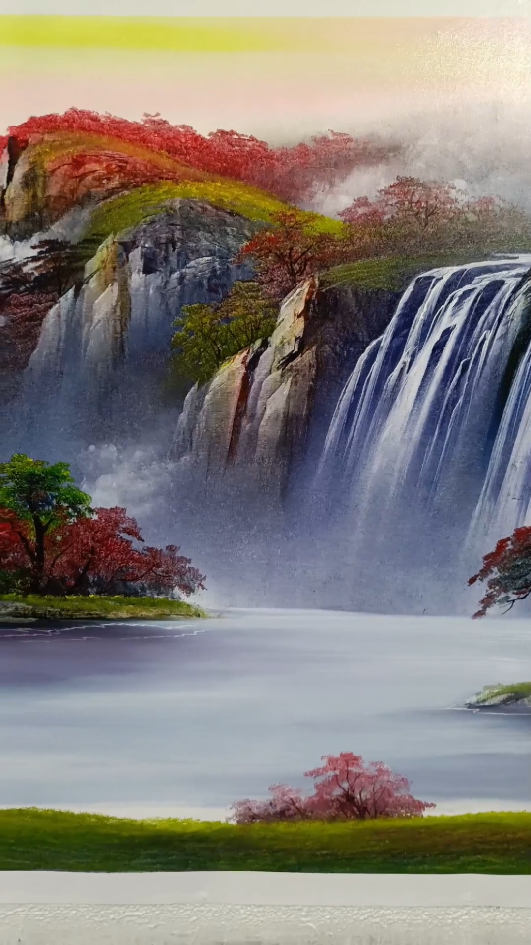 深林之雪风水油画