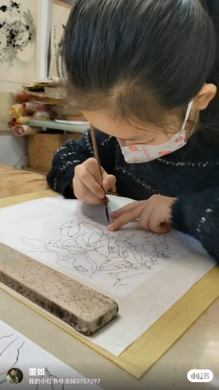 天津小学生白描画练习