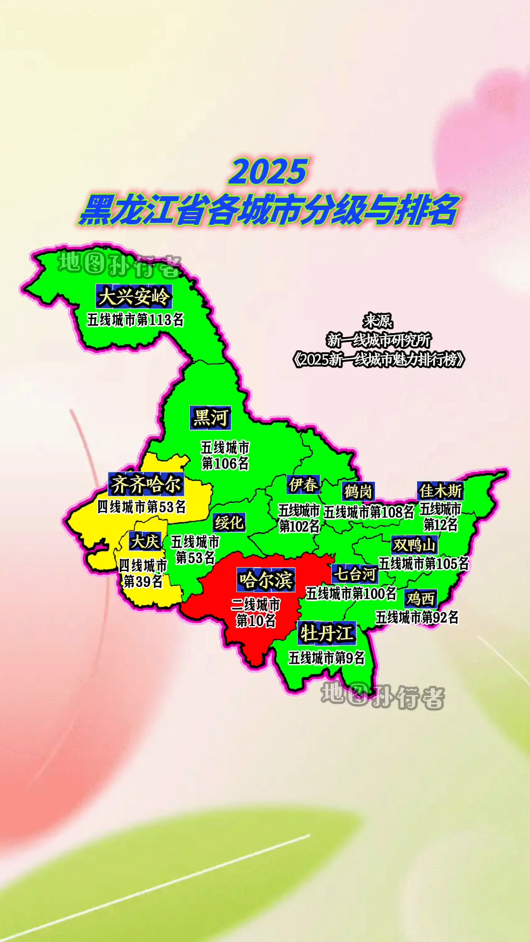 2025黑龙江省各城市分级与排名