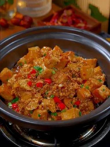 豆腐新做法 好吃又简单 肉沫鸡蛋豆腐 美食教程