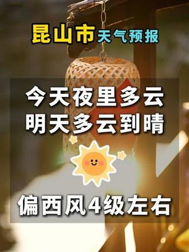 2月10日,#昆山市气象台发布天气预报:今天夜里多云;明天多云到晴。#同城优先推荐 #未来