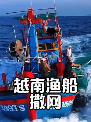船员频道 带大家看看越南渔船是如何出海撒网捕鱼的。#船员频道#出海#跑船#渔船#vlog十