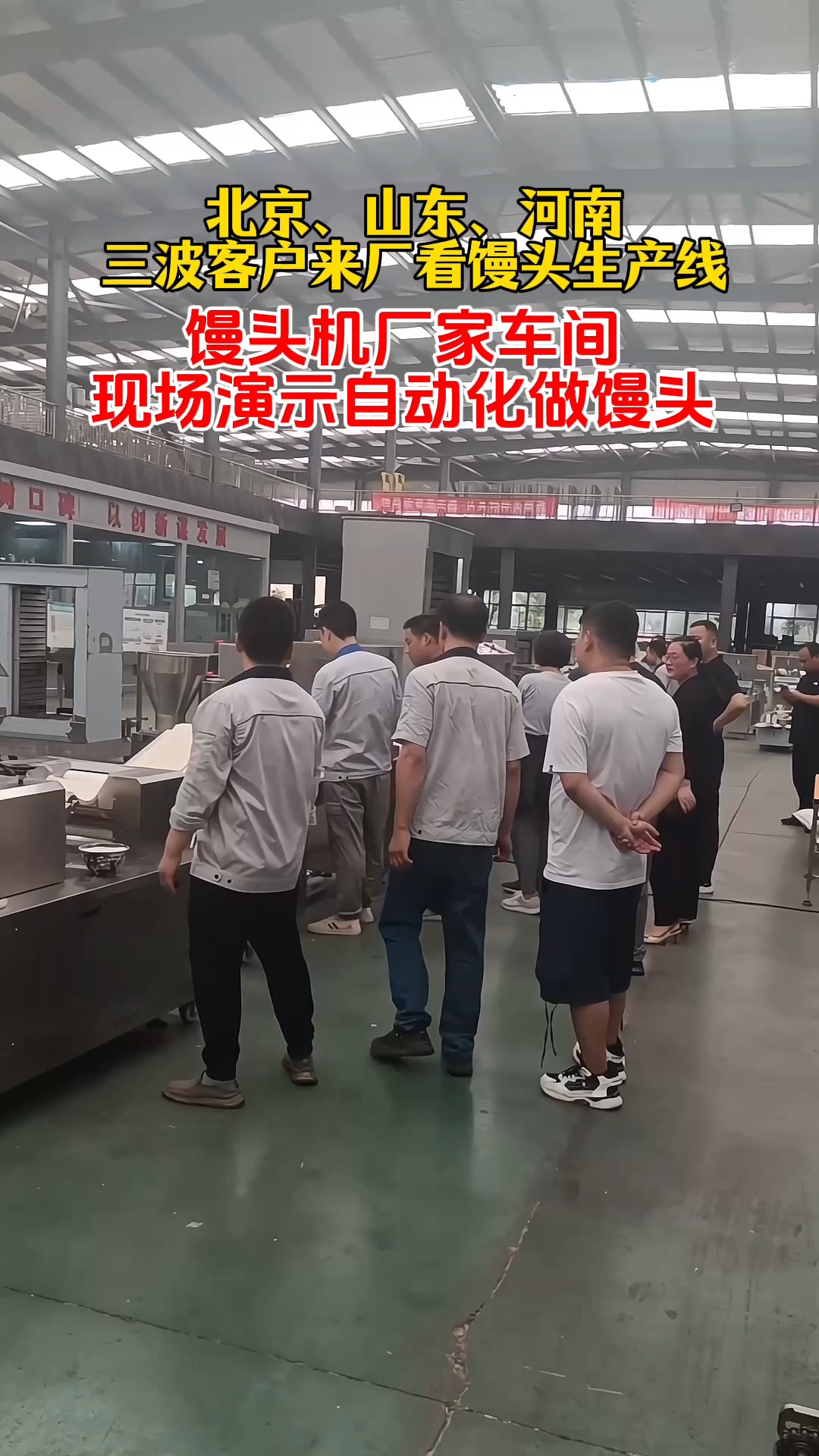 馒头机厂家车间实拍生产线做馒头,一小时做20袋面粉
