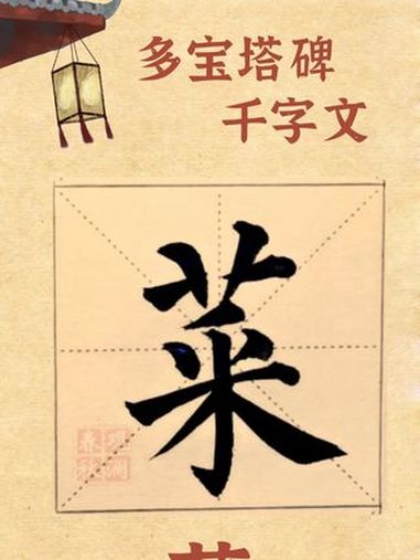 「多宝塔碑」千字文:菜 书法 写字 艺术