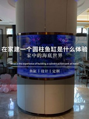 在家中建一个圆柱鱼缸,是一种什么体验?别墅鱼缸定制 圆柱鱼缸 亚克力鱼缸 大型鱼缸制作 鱼