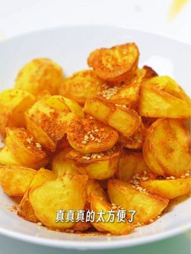 健康无油!家里有 空气炸锅 的,一定要试试这个烤土豆!恩施小土豆 空气炸锅美食 土豆的神仙