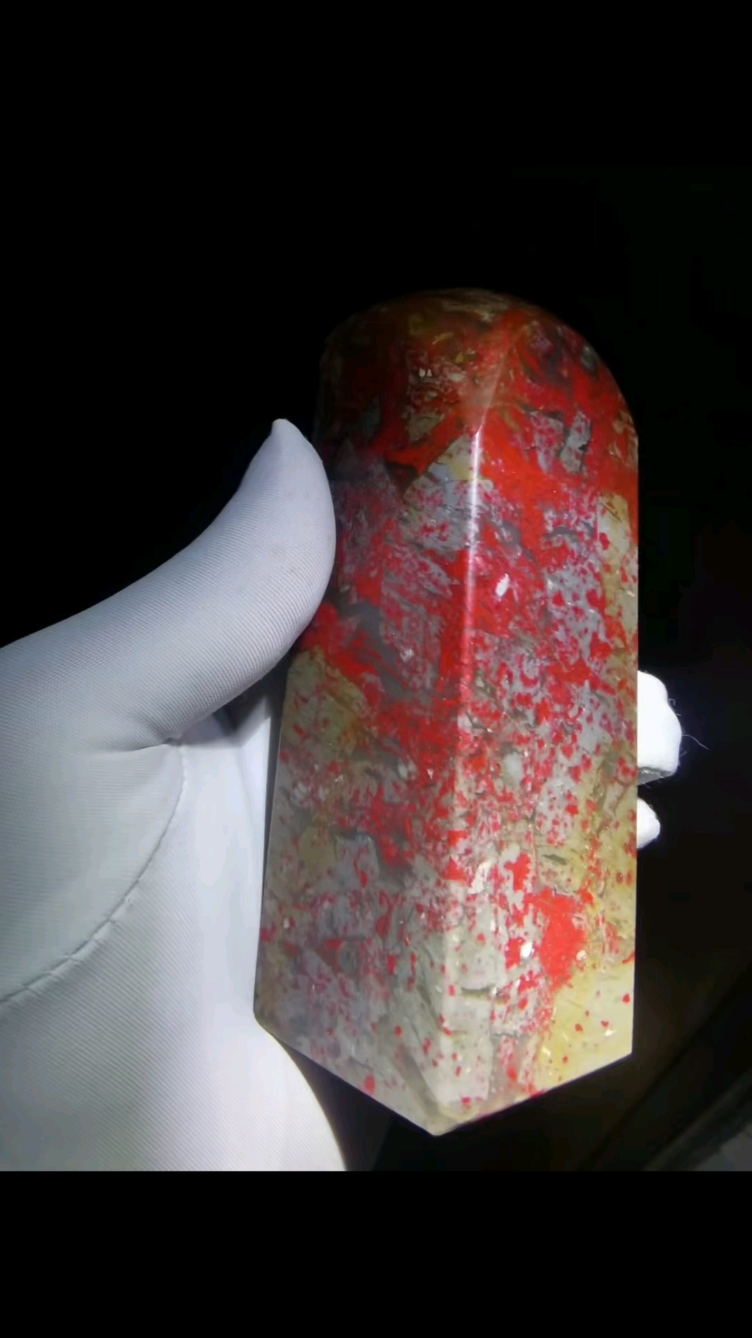 顶级昌化大红袍鸡血石/天女散花/重576克，软底