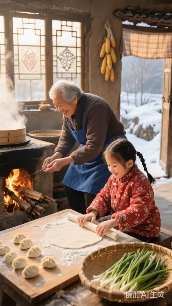 奶奶教我包饺子,生活充满了温暖的回忆