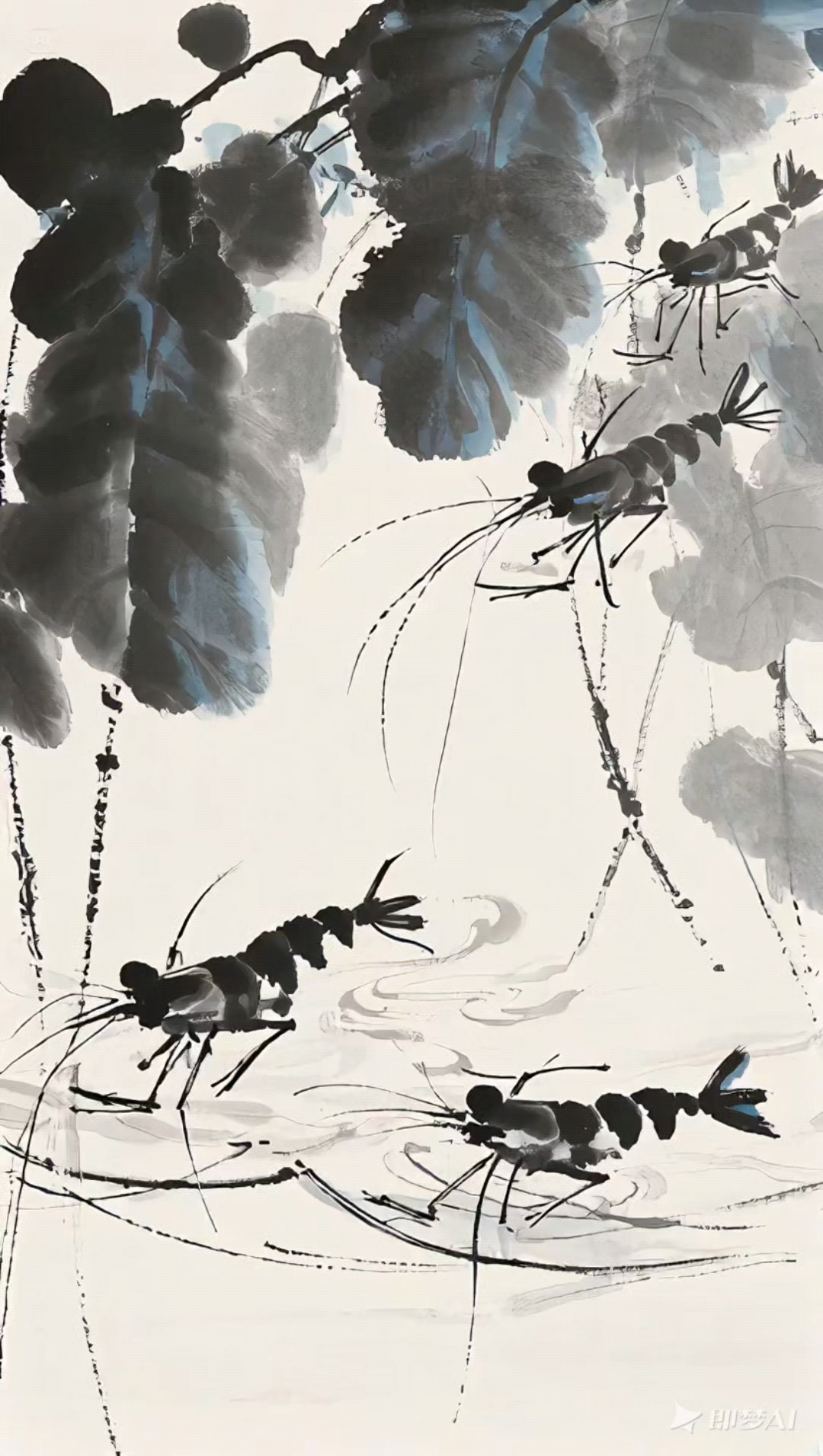 齐白石画虾