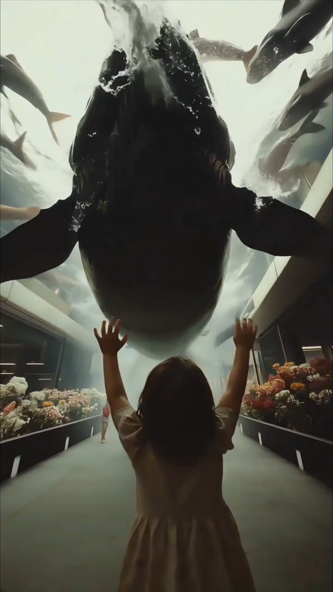 在天上游的鲸鱼突然坠落,好光怪陆离的世界