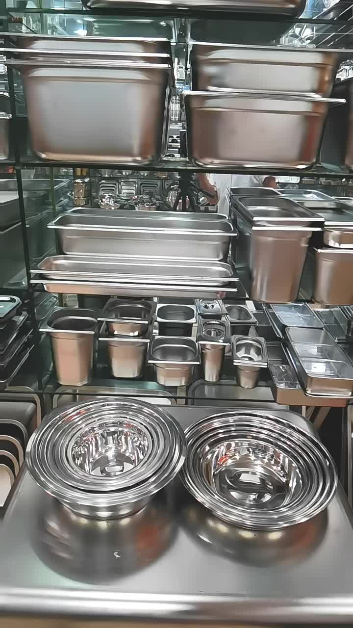 专业批发不锈钢盆汤盆菜盆调料碗食堂白钢盆