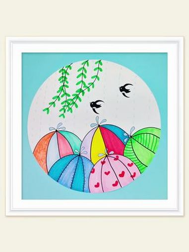 一起来画简单又好看的 清明节主题画 创意儿童画 幼儿园美术
