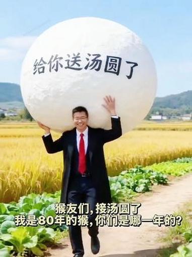 送汤圆模版 换成自己照片试试吧#送给猴友们 #80后 #80后大叔