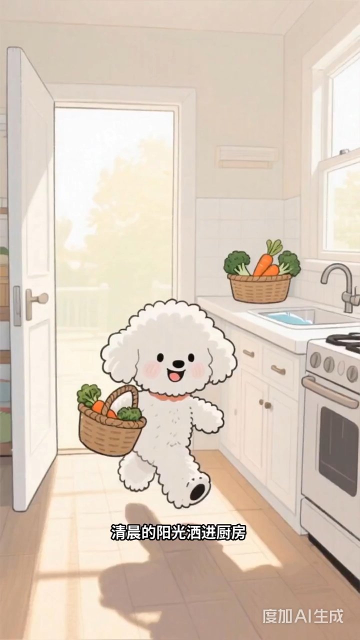 比熊犬变身小厨神,切菜炒菜萌翻全场