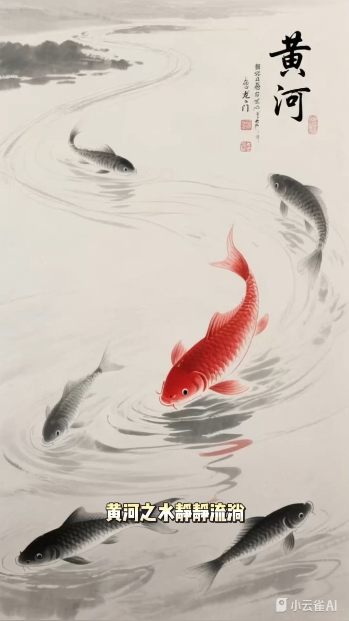 红鲤跃龙门，浴火化巨龙