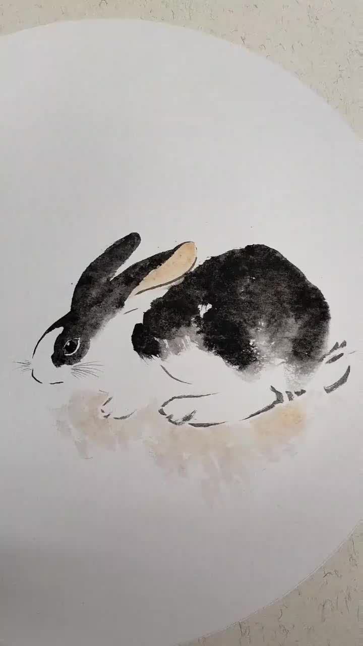 国画|写意兔子画法