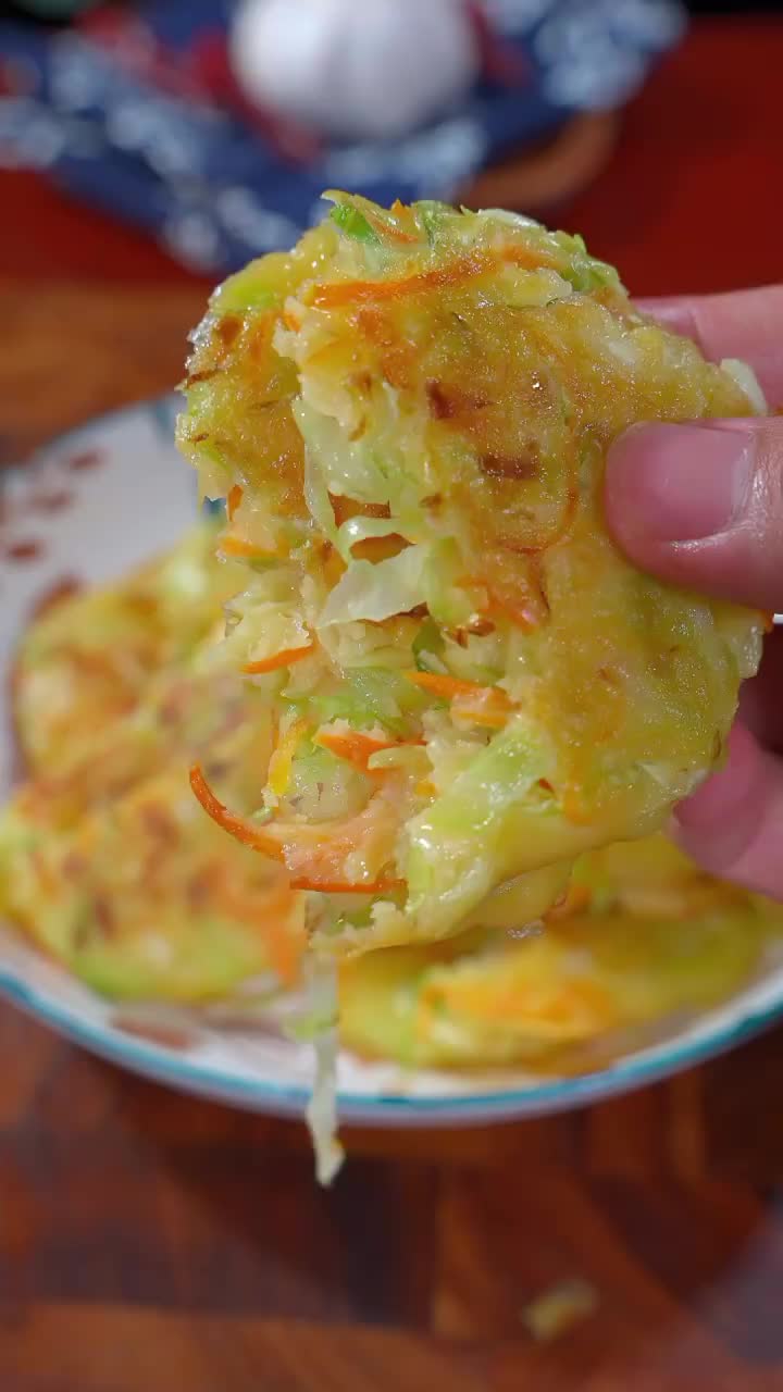 早餐蔬菜煎饼,做法简单,好吃又营养