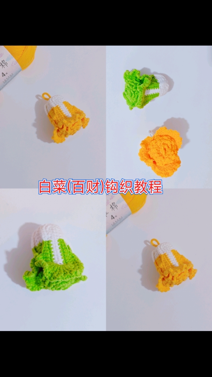 白菜(百财)钩织教程