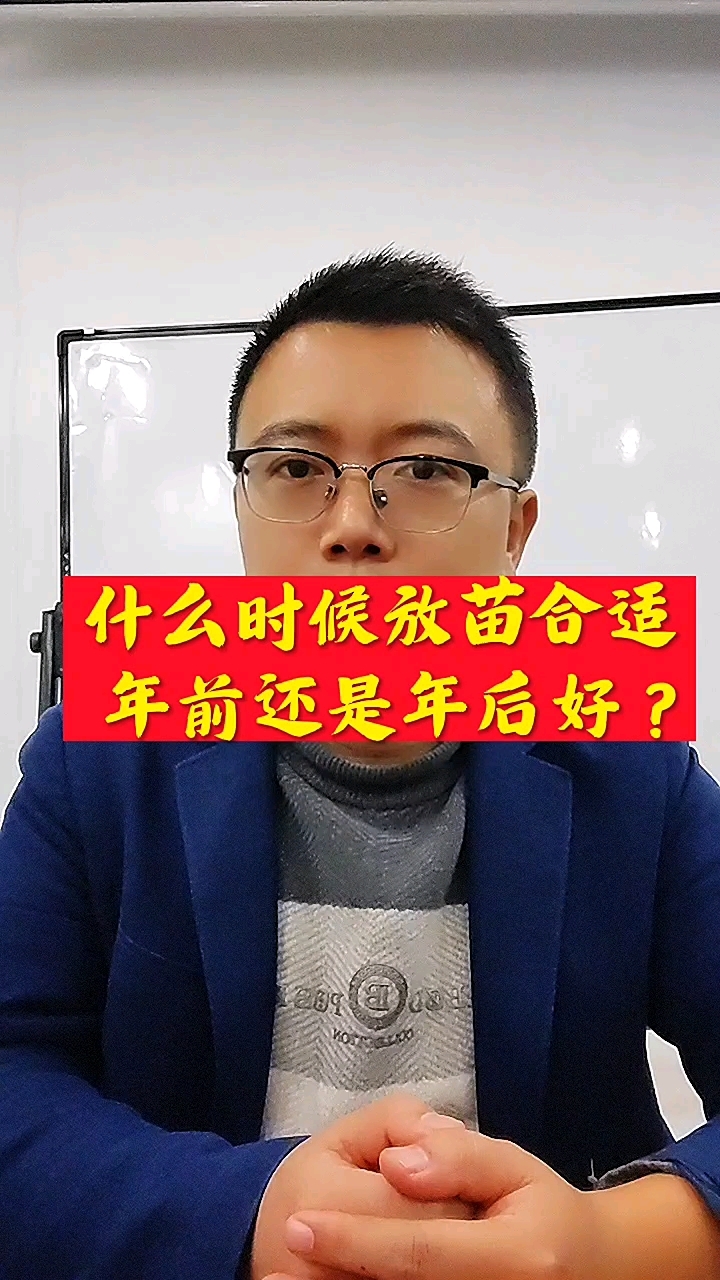 什么时候放苗比较合适?年前还是年后好?