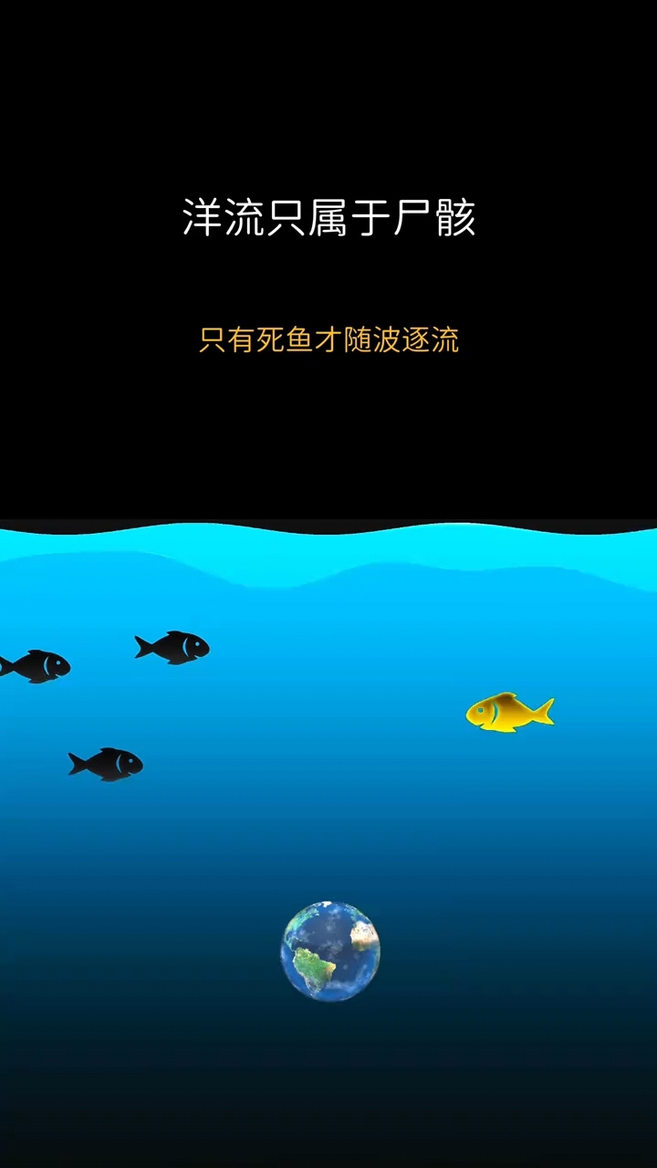 洋流只属于尸骸,只有死鱼才随波逐流