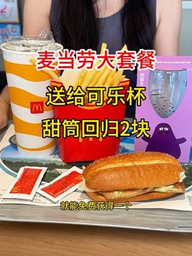 汉堡 麦当劳 麦麦可乐杯 甜筒