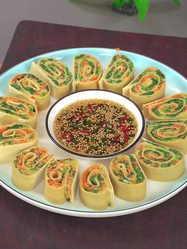 菠菜新吃法 菠菜新吃法 美食教程 蔬菜卷