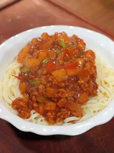 土豆肉沫打卤面在家这么做,汤香味浓,简单好做又好吃 美食 家常菜 土豆