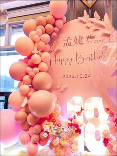 年年十八岁，青春永驻！小仙女的十八岁生日派对装饰布置，每年的生日都是十八岁，最美好的愿景送