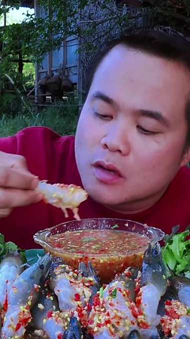 泰式酸辣剁椒凉拌刺身罗氏虾 泰国大叔 泰国美食 内容启发搜索 种草激励计划 全民任务