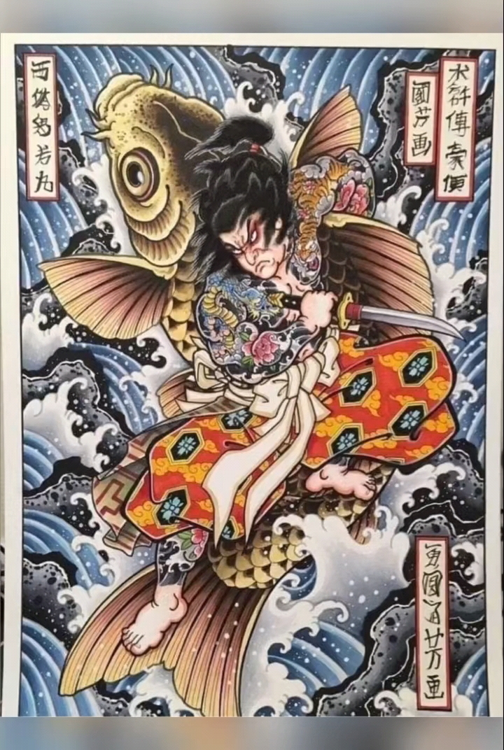 不可压倒一切,但你也不能被一切压倒。#纹身手稿#满背手稿#龙