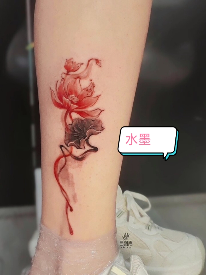 荷花盛开,心静如水[耶]#纹身手稿##龙里纹身店##穿孔#