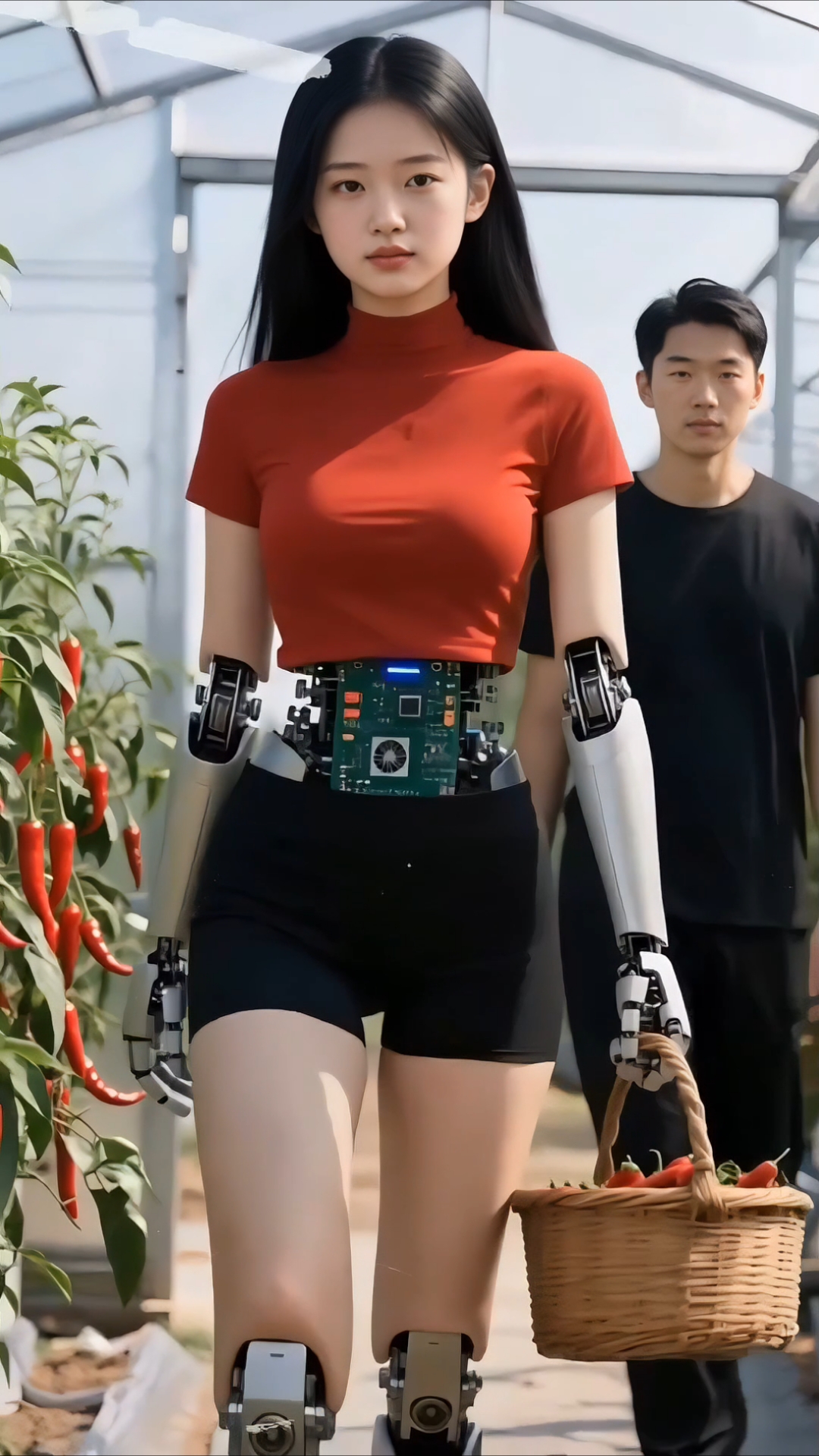 美女机器人制作辣椒酱