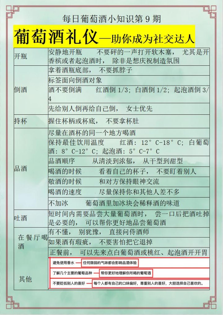 葡萄酒礼仪一定要懂,不然商务礼仪得出洋相