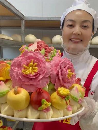 多彩多姿的中式寿桃快来看看吧 花式馒头 面食 非遗抖起来