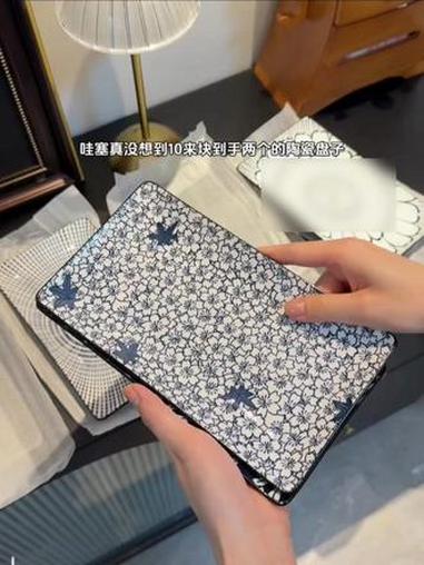 这个寿司盘又精致又实用,太喜欢了!陶瓷盘子