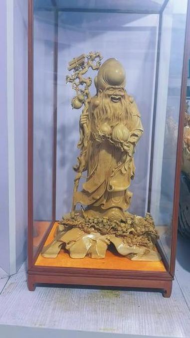黄杨木雕寿星#木雕工艺 #手艺人 #纯手工雕刻 #非遗传承 #神像
