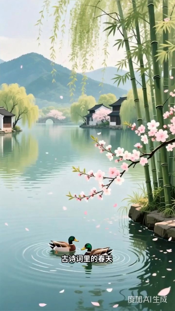 古诗词里的春天:桃花浅草画船,每一句都是一幅画
