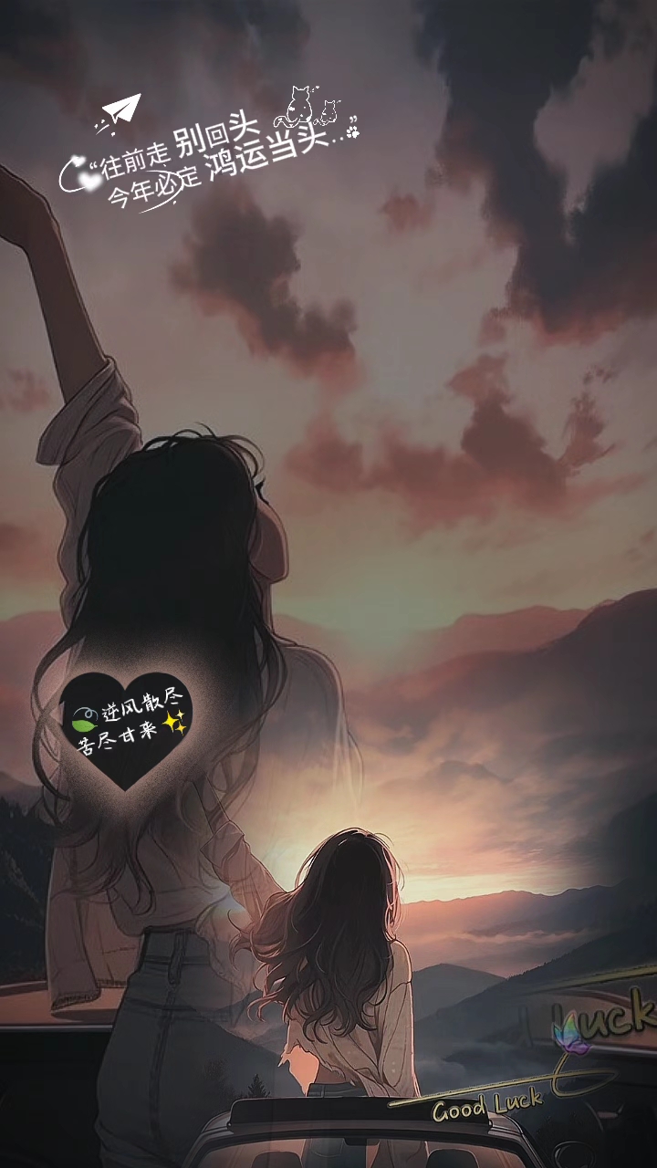 “往前走 别回头今年必定 鸿运当头”